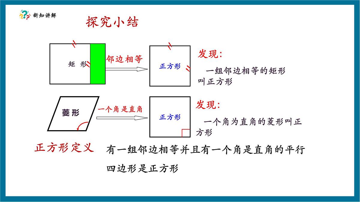 北师大版九年级数学上册第一章《特殊的平行四边形》1.3正方形的性质第7页