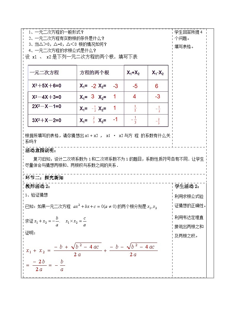 北师大版九年级数学上册第二章《一元二次方程》2.5根与系数的关系第2页