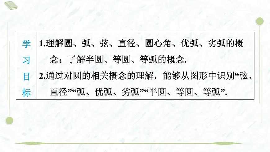 2025年春华师版九年级下册数学上课课件（福建专用）27.1.1  圆的基本元素第3页
