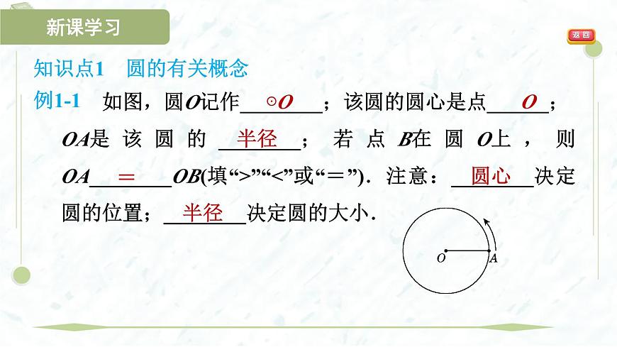 2025年春华师版九年级下册数学上课课件（福建专用）27.1.1  圆的基本元素第4页