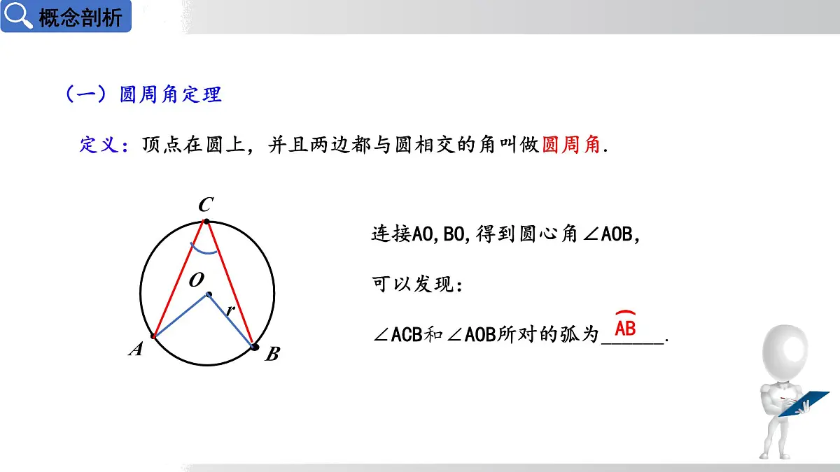 2025年春华师版九年级下册数学上课课件 27.1.3 圆周角定理 第1课时第4页