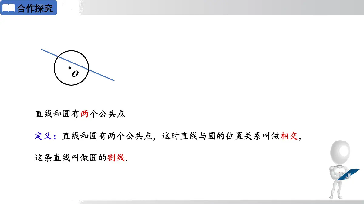 2025年春华师版九年级下册数学上课课件 27.2.2 直线与圆的位置关系第5页