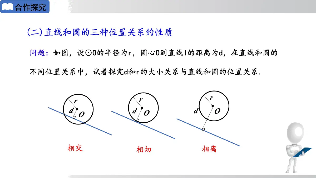 2025年春华师版九年级下册数学上课课件 27.2.2 直线与圆的位置关系第8页