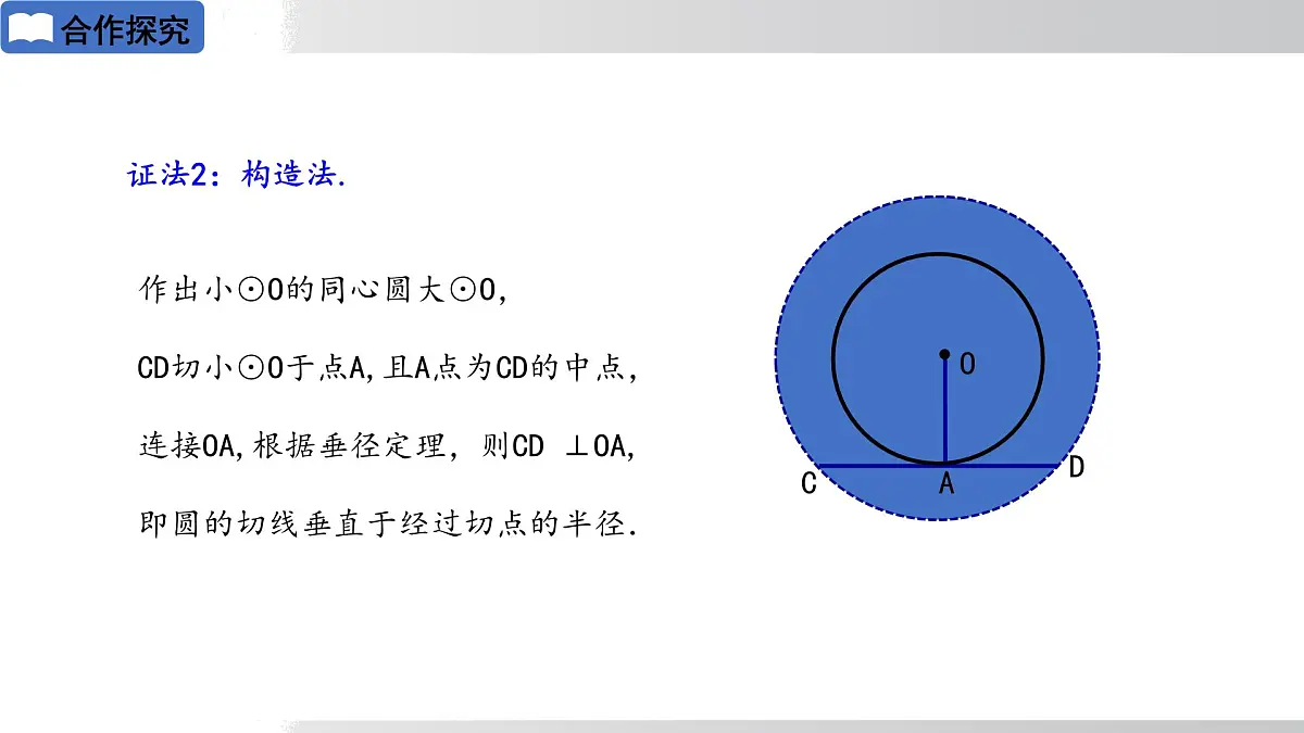 2025年春华师版九年级下册数学上课课件 27.2.3切线 第1课时切线的判定与性质第6页