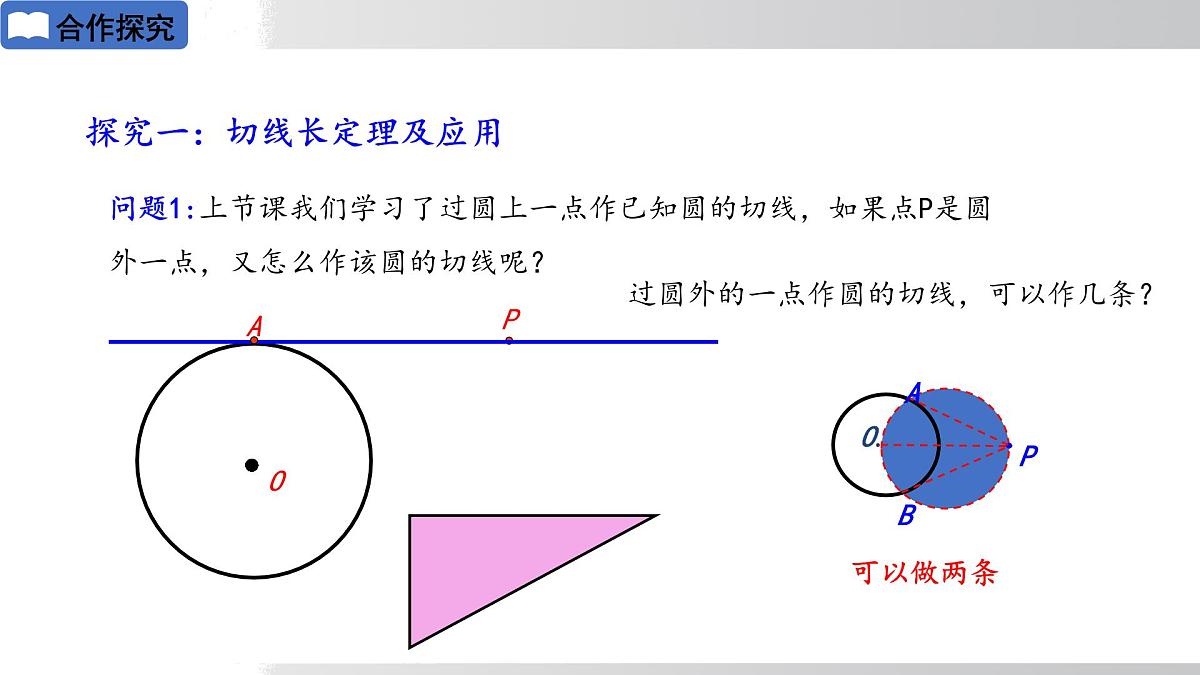 2025年春华师版九年级下册数学上课课件 27.2.3切线 第2课时 切线长定理及三角形的内接圆第4页