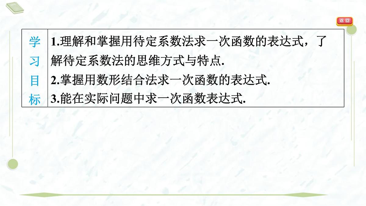 2025年春华师版八年级下册数学上课课件（福建专用）17.3 一次函数-4. 求一次函数的表达式第3页