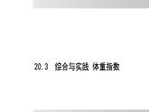 2025年春滬科版八年級下冊數(shù)學(xué)上課課件（安徽專用）20.3 綜合與實(shí)踐 體重指數(shù)