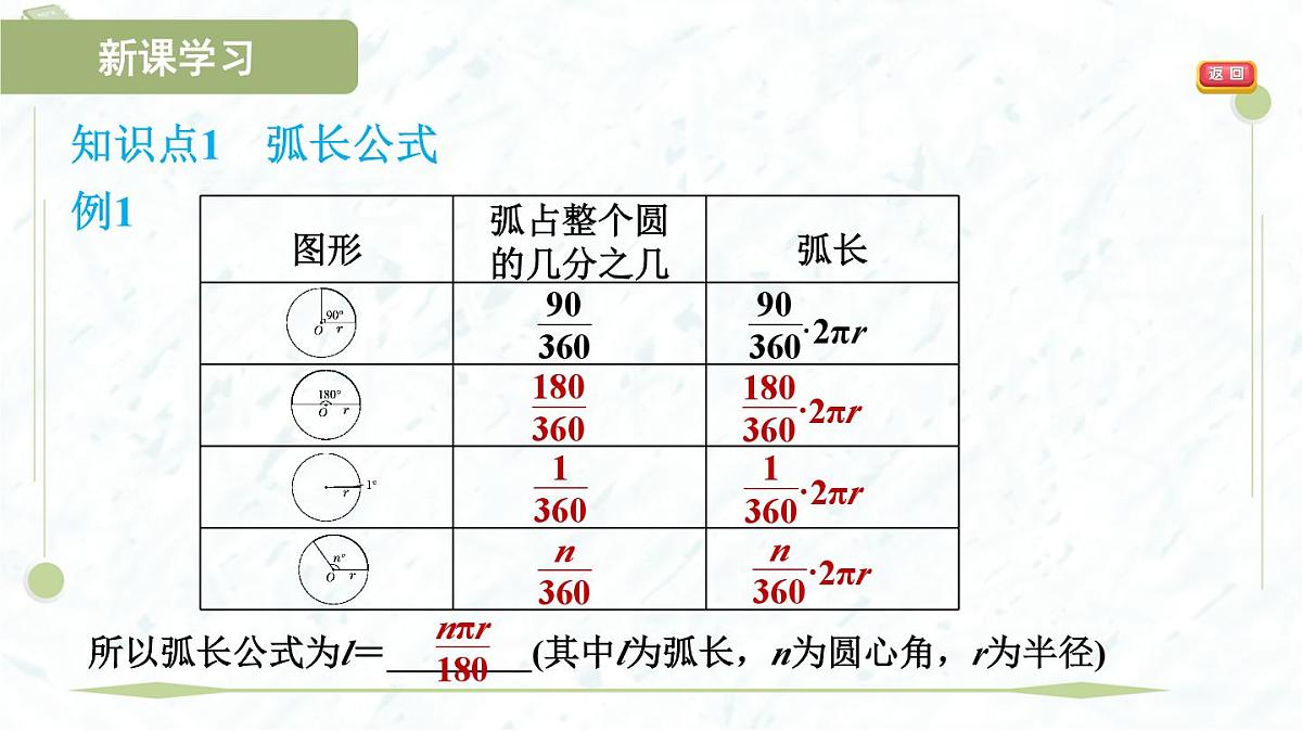 2025年春华师版九年级下册数学上课课件（福建专用）27.3.1 弧长与扇形的面积第4页