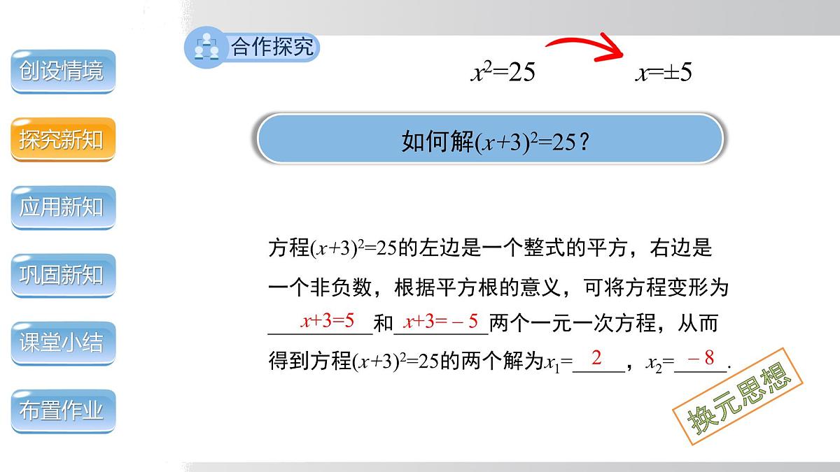 2025年春沪科版八年级下册数学上课课件（安徽专用）17.2.1  直接开平方法第6页