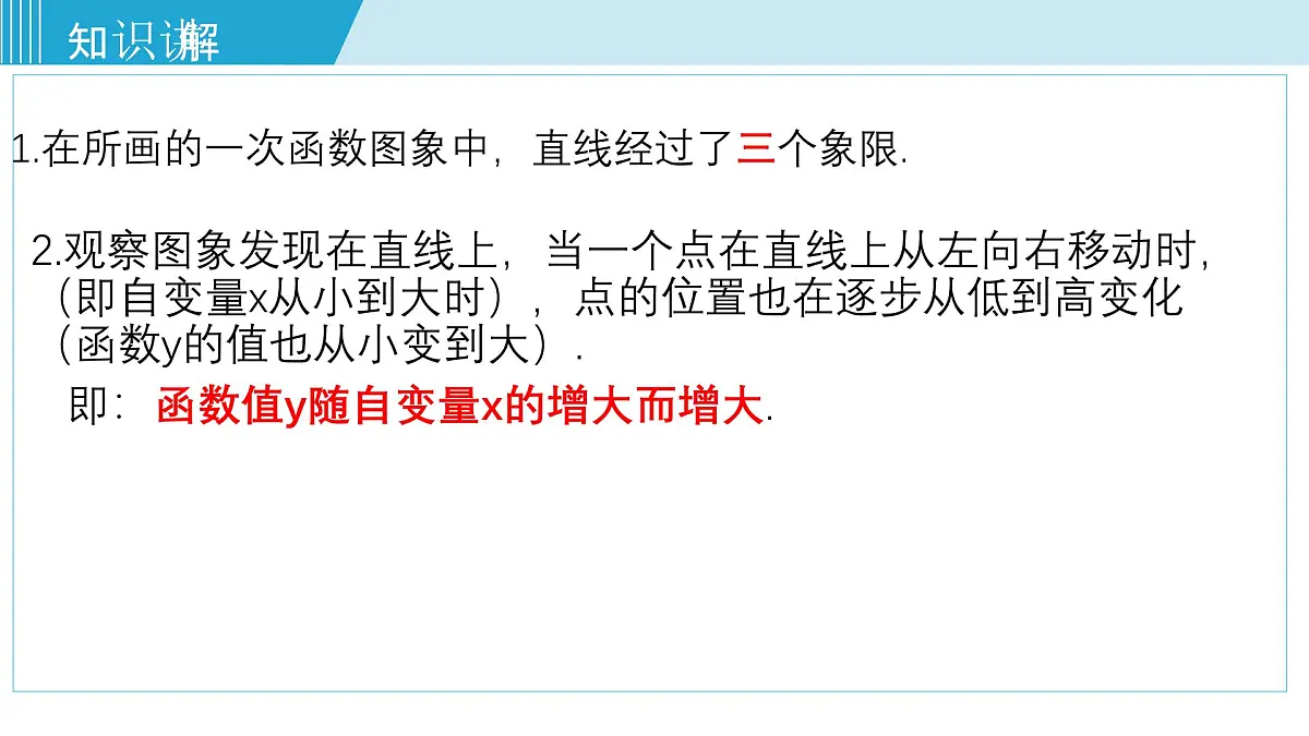 2025年春华师版八年级下册数学上课课件 17.3.3 一次函数的性质第7页