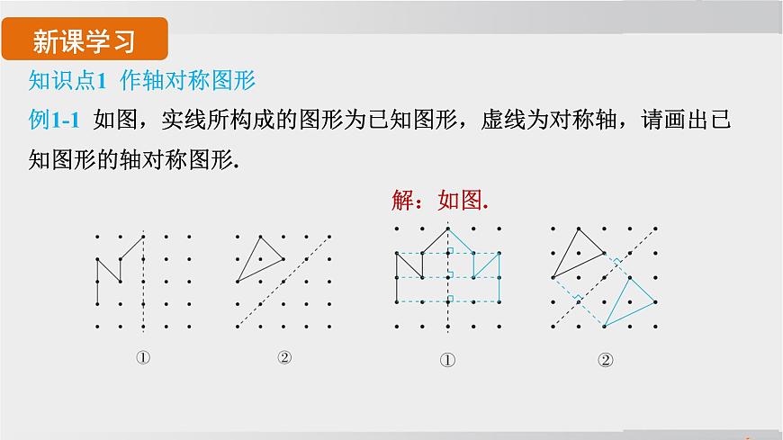 2025年春华师版七年级下册数学上课课件（福建专用）9.1 轴对称-3. 作轴对称图形第3页