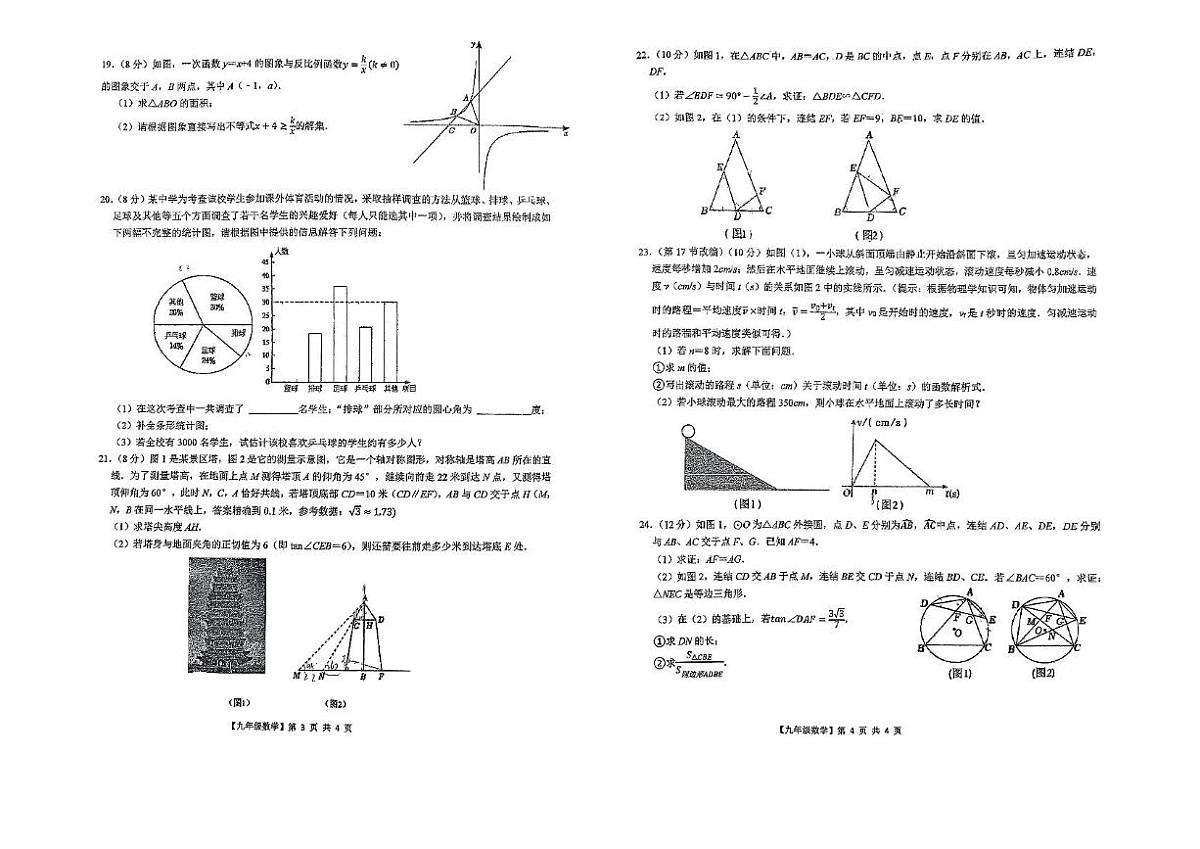 2025年浙江省台州市玉环市实验初级中学九年级中考二模数学试题（中考模拟）第2页