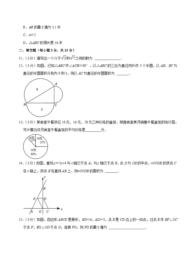 2023-2024学年河南省洛阳市八年级（下）期末数学试卷 含答案第3页