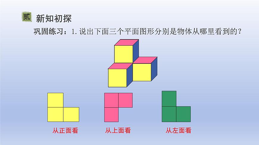 1.2 从立体图形到平面图形--- 第4课时--- 从三个方向看物体形状 课件 2024-2025学年鲁教版五四制（2024）数学六年级上册第7页