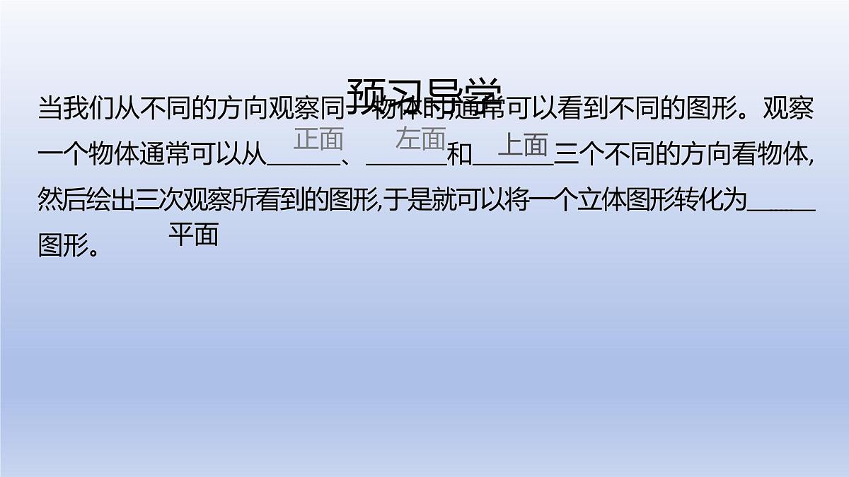 1.2 从立体图形到平面图形 第4课时 从三个方向看物体形状 课件 2024-2025学年鲁教版五四制（2024）数学六年级上册第3页