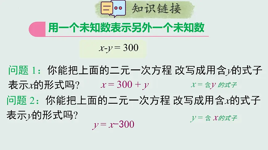 10.2 消元——解二元一次方程组 代入法 课件 2024--2025学年人教版七年级数学下册第4页