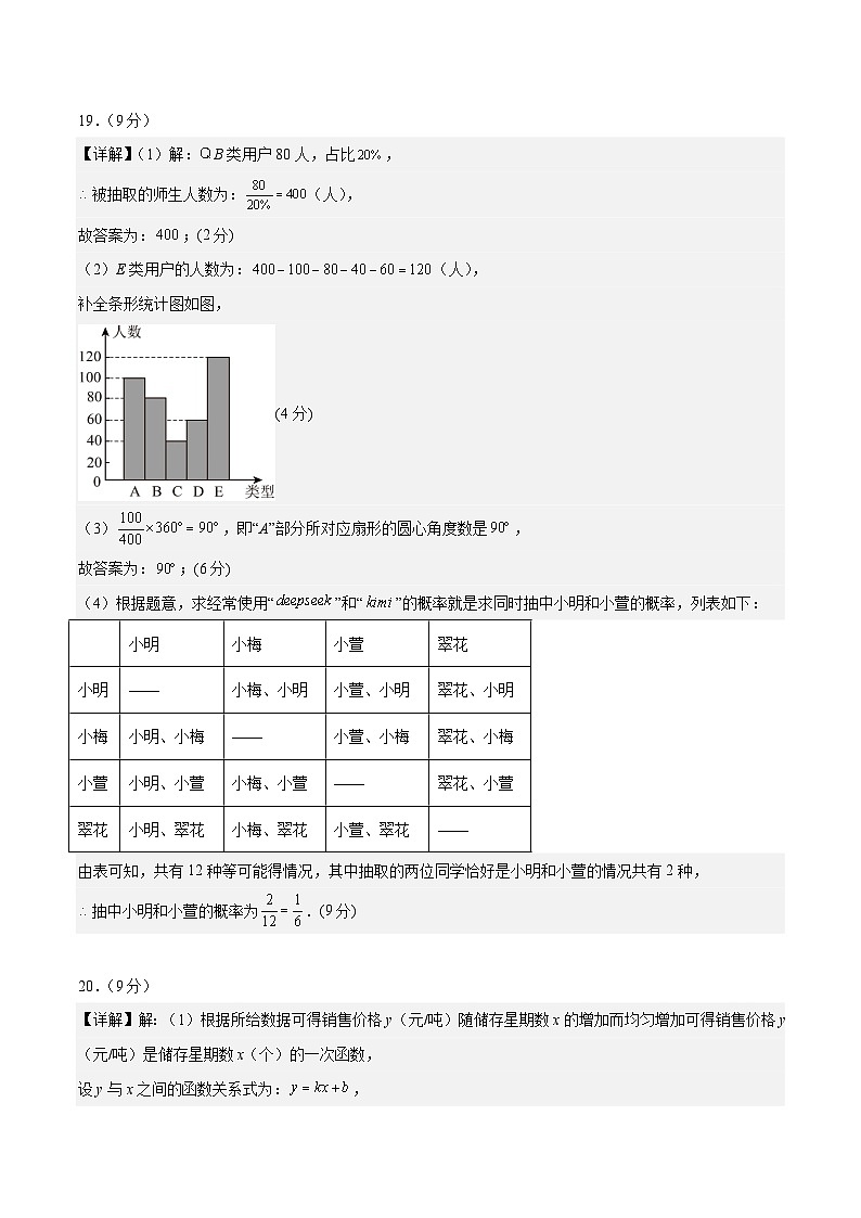 数学（参考答案及评分标准）第3页