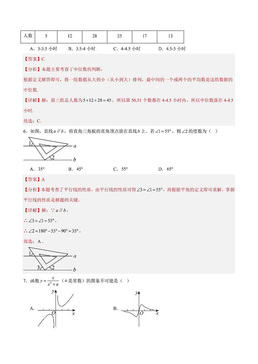 2025年中考数学第三次模拟考试数学全解全析(宿迁卷)第3页