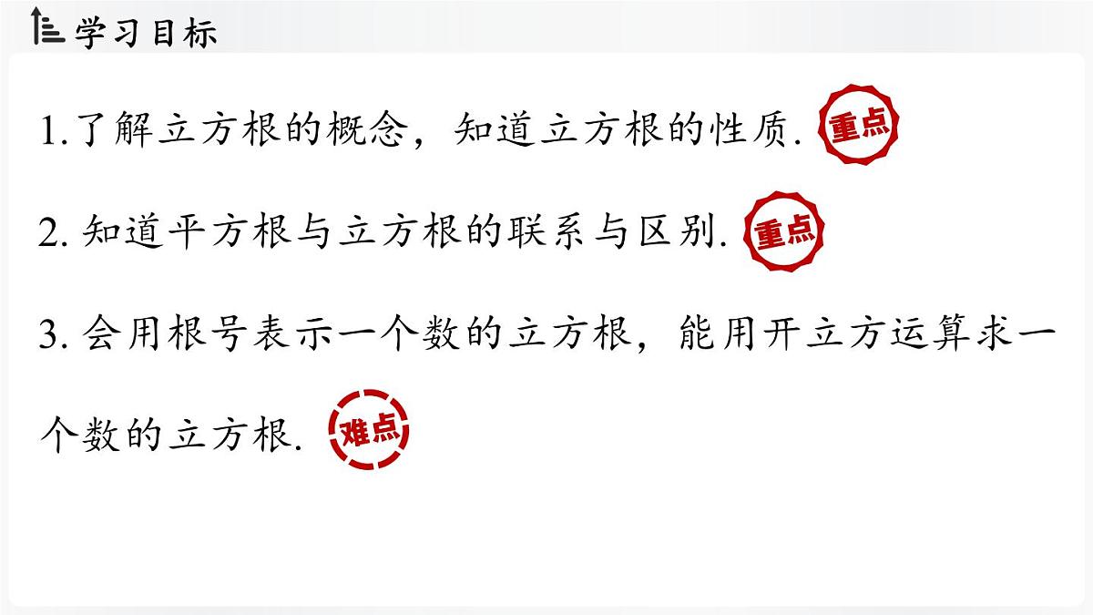 北师大版（2024）数学八年级上册 2.2平方根与立方根课时3（课件）第3页