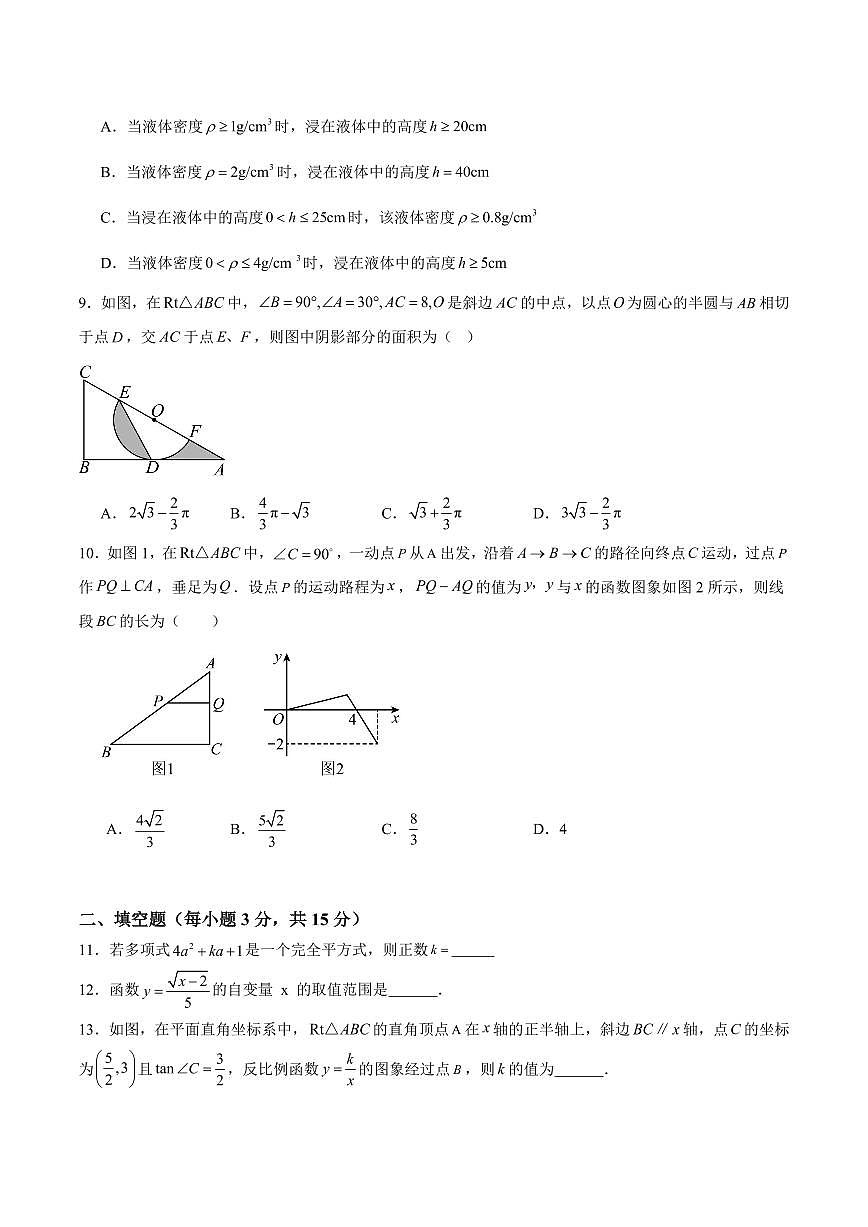 中考最后一卷数学(河南卷)(考试版)第3页