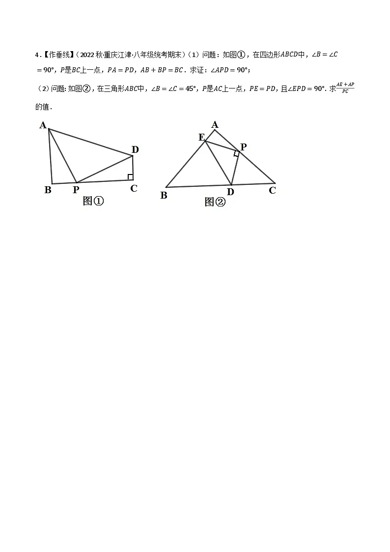 专题16 全等三角形的辅助线问题(原卷版）第3页