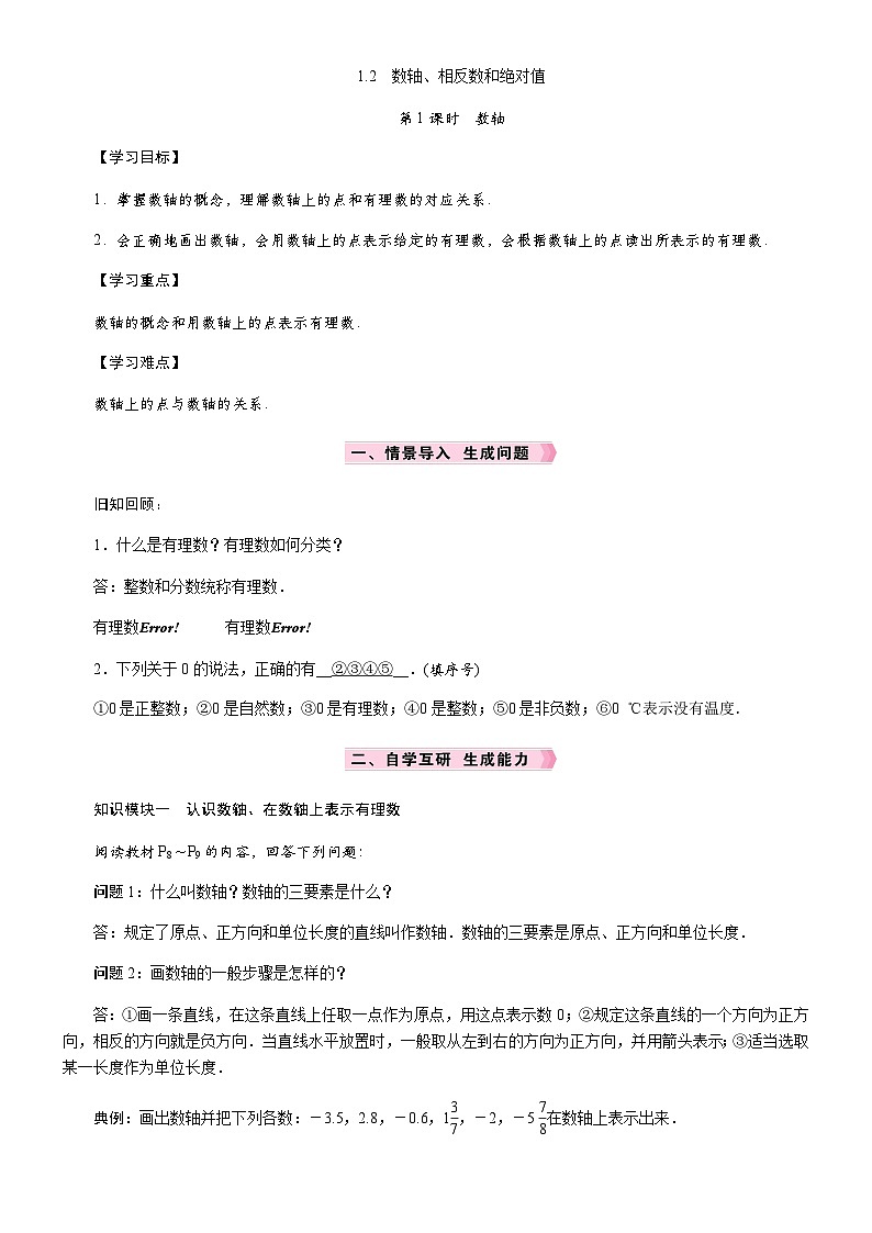 第1课时　数轴第1页