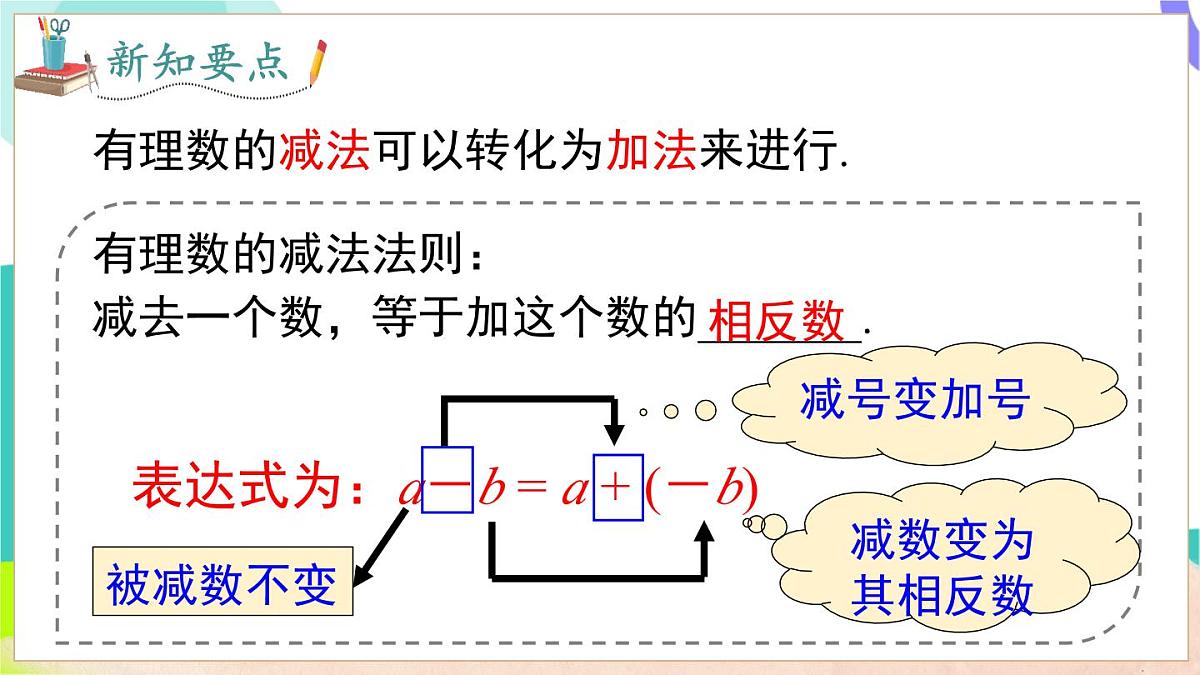 1.4.2 有理数的减法第8页