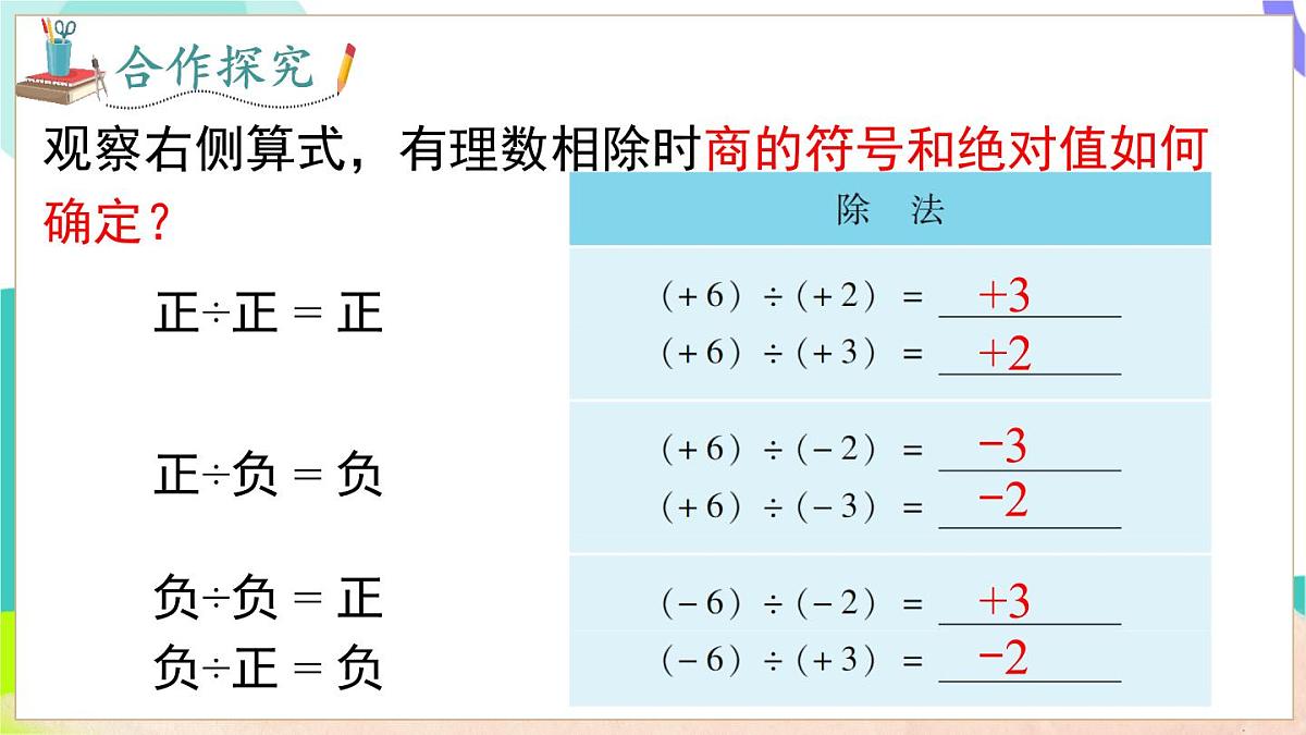 1.5.2 有理数的除法第7页