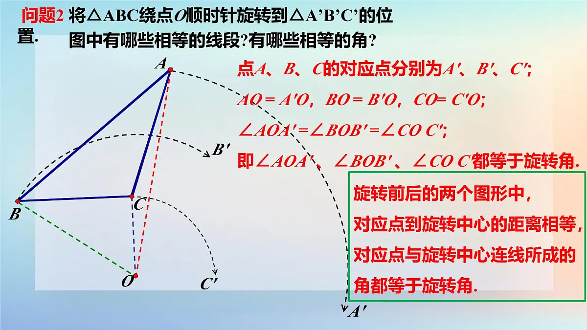 苏科版（2024）数学七年级下册 9.3旋转(2)旋转的基本性质-课件第3页