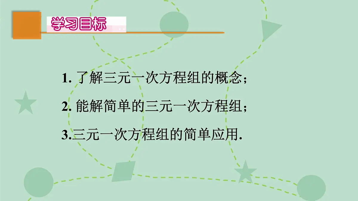 苏科版（2024）数学七年级下册 10.4 三元一次方程组（同步系列）-课件第2页