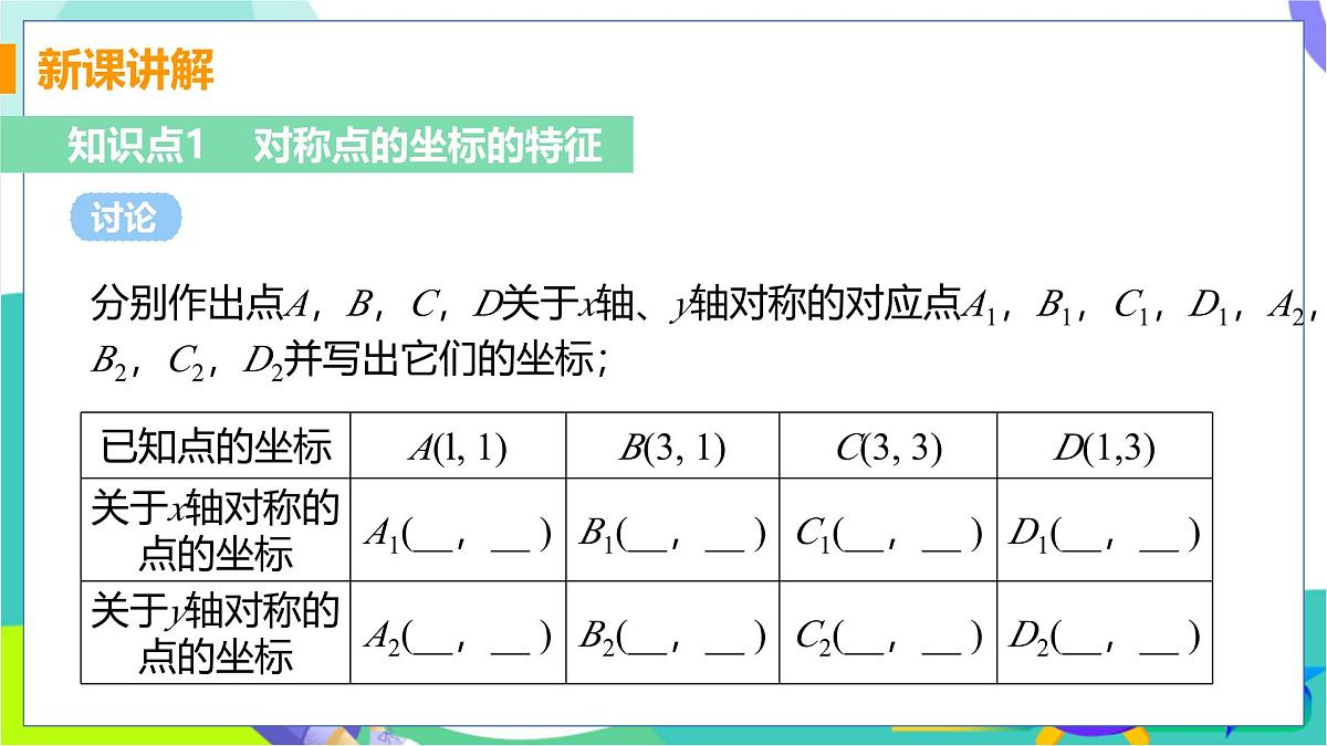 课时3 平面直角坐标系中的轴对称第5页
