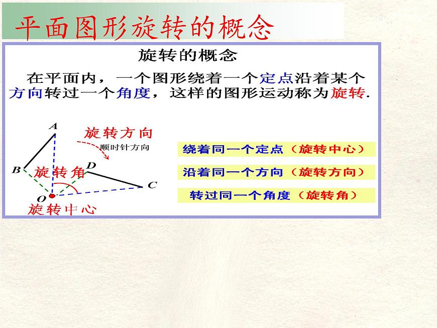 数学冀教版（2024）七年级上册 2.8  平面图形的旋转  课件第6页