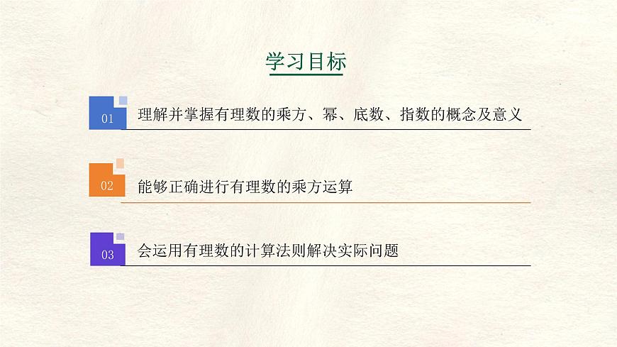 数学冀教版（2024）七年级上册 1.10 有理数的乘方  课件第2页