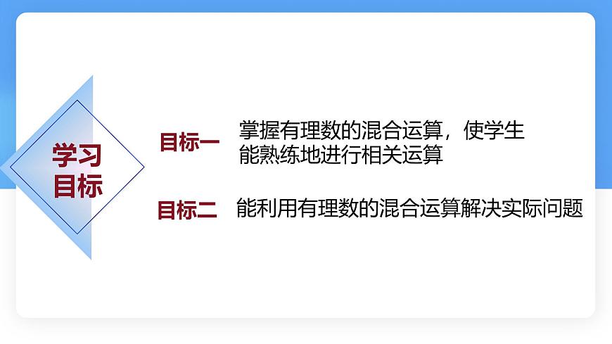 数学冀教版（2024）七年级上册 1.11有理数的混合运算 课件第2页