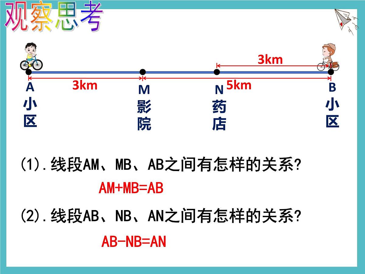 数学冀教版（2024）七年级上册 2.4 线段的和与差 课件第2页
