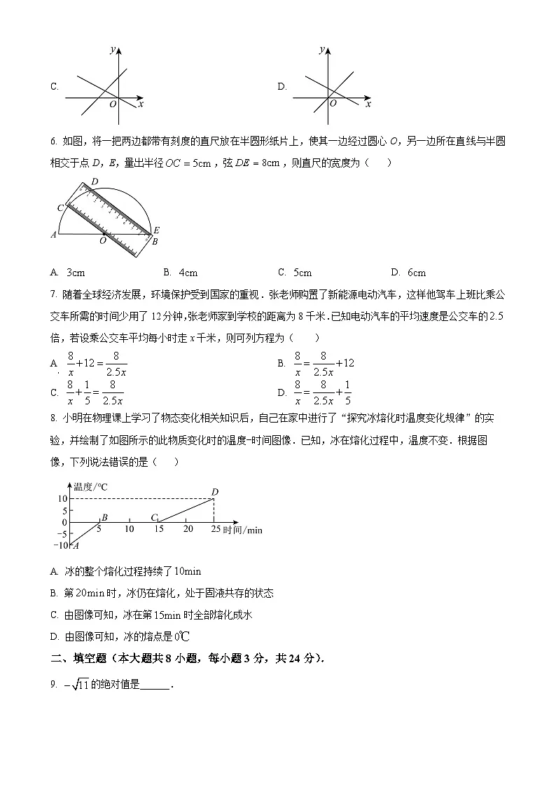 2025年青海省海东市中考二模数学试卷（中考模拟 ）第2页