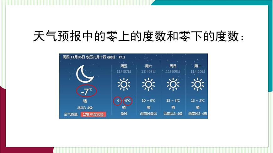 1.1 具有相反意义的量第6页