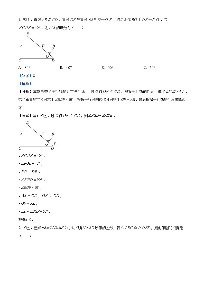 河南省周口市项城市2024-2025学年七年级下学期5月月考 数学试题（含解析）第3页
