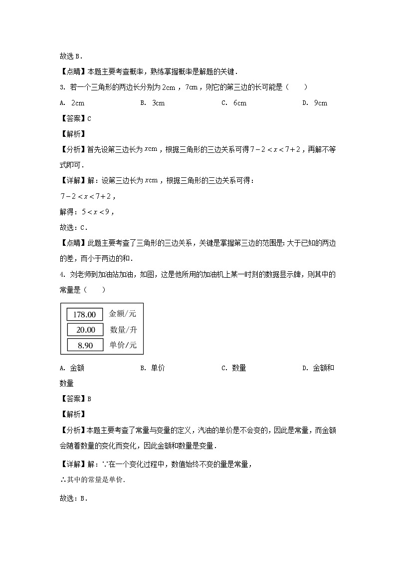 2022-2023学年山东济南高新区七年级下册数学期末试卷及答案A卷第2页