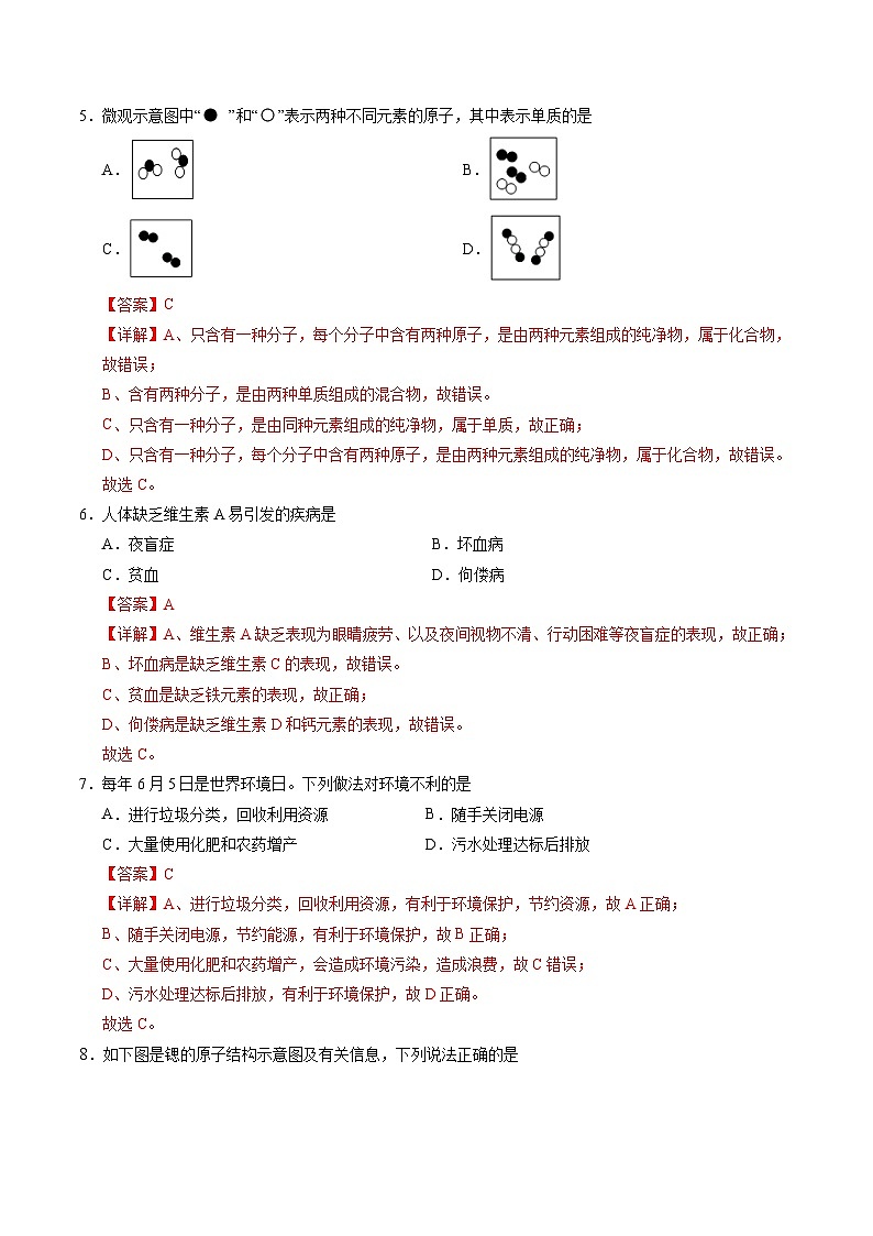 2025年中考数学第三次模拟考试卷：化学（广东卷）（解析版）第3页