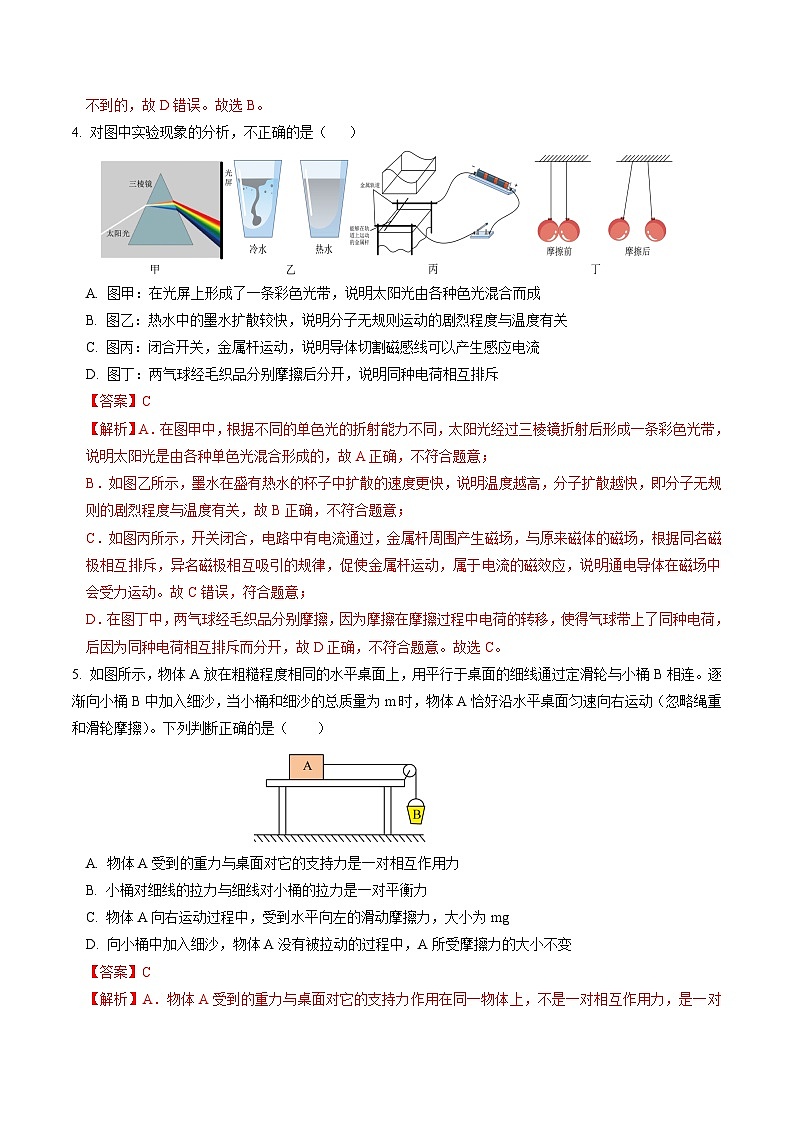 2025年中考数学第三次模拟考试卷：物理（贵州卷）（解析版）第3页
