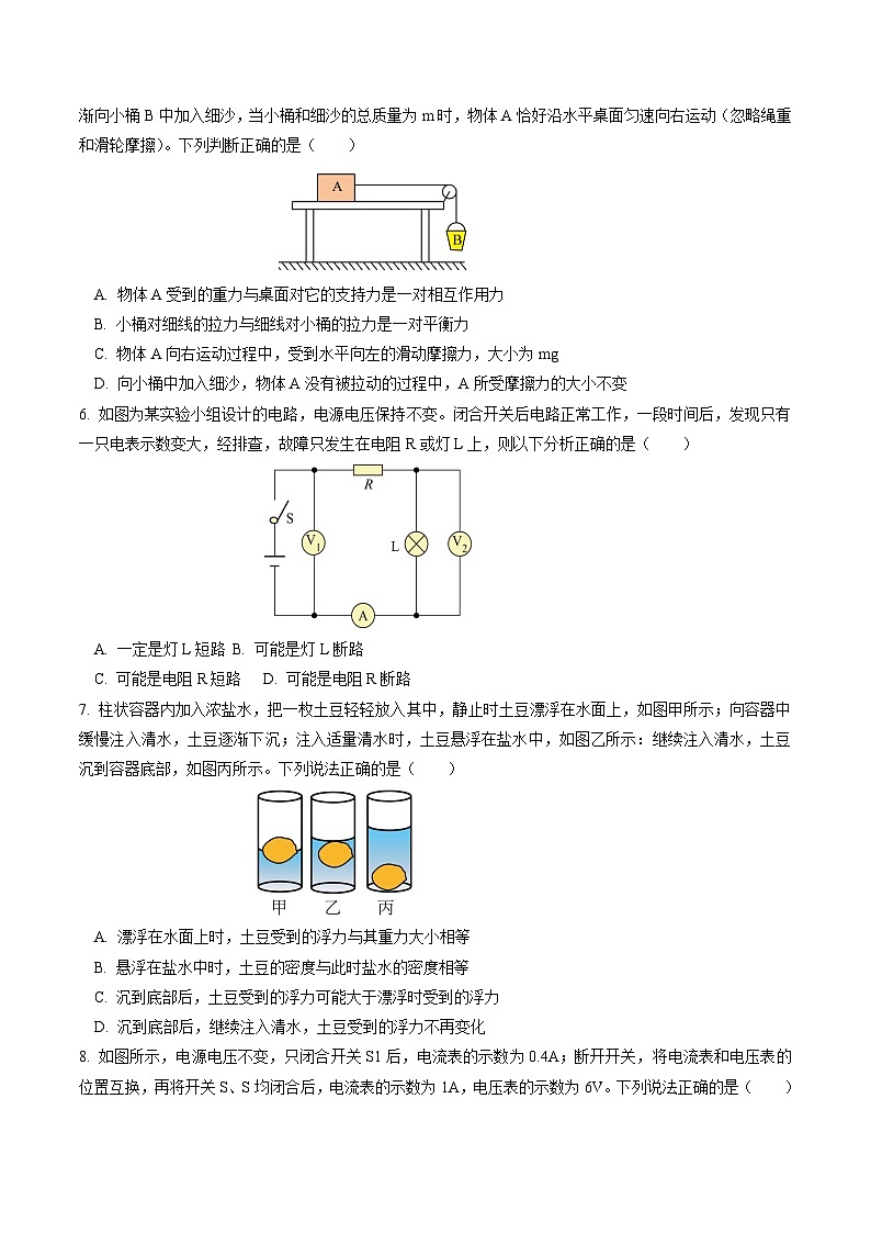 2025年中考数学第三次模拟考试卷：物理（贵州卷）（考试版）第3页