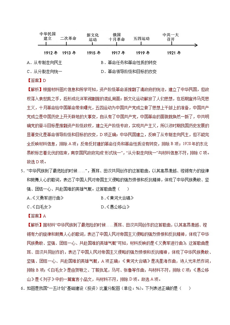 2025年中考数学第三次模拟考试卷：历史（陕西卷）（解析版）第3页