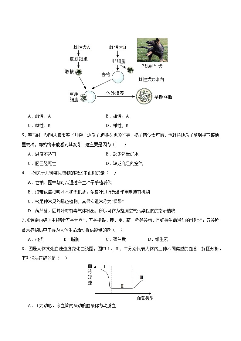 2025年中考数学第三次模拟考试卷：生物（长春卷）（考试版）第2页