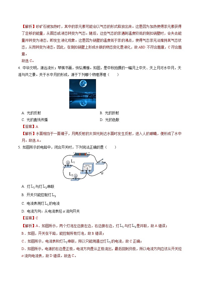 2025年中考数学第三次模拟考试卷：物理（长春卷）（解析版）第2页