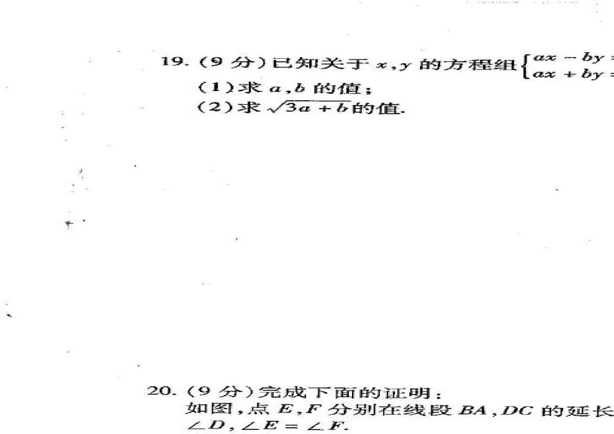 河南省商丘市梁园区2024-2025学年七年级下学期5月月考数学试题第3页
