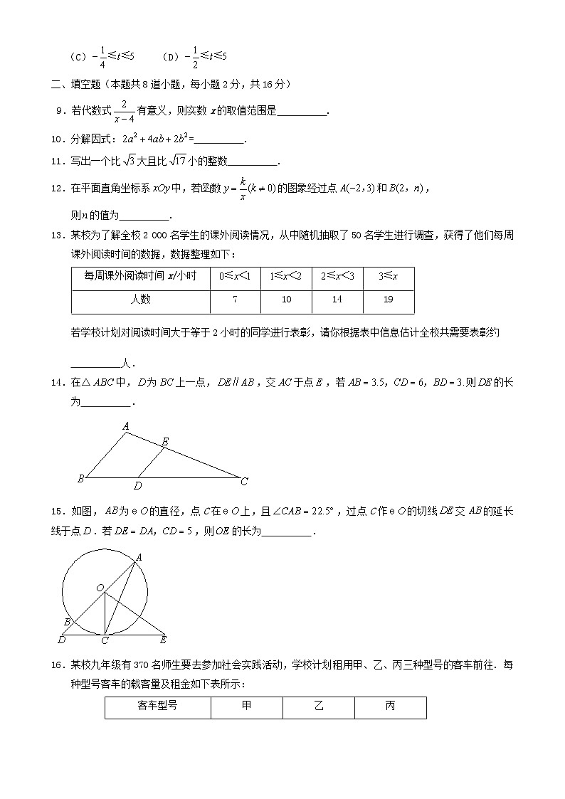 北京市房山区2025年中考二模数学试题第2页