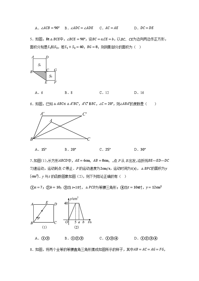 北师大版2024七年级下学期期末数学试题及答案5第2页