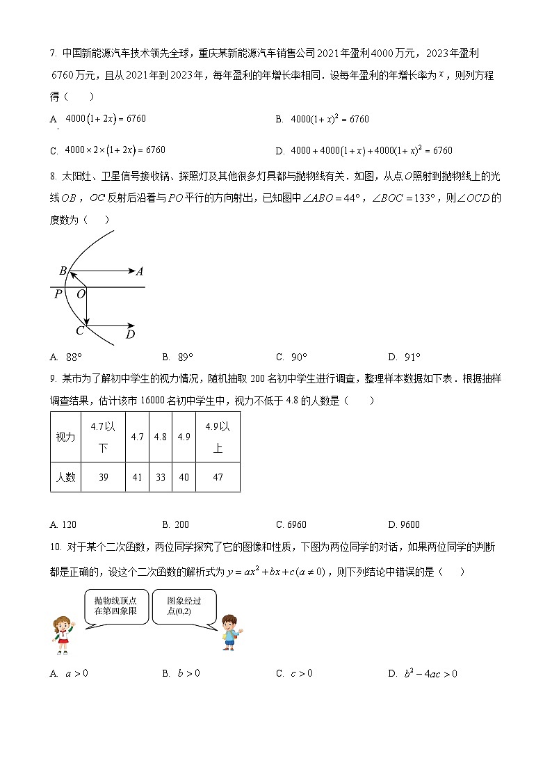 2025年贵州省贵阳市花溪区高坡民族中学中考二模数学试题（中考模拟）第2页