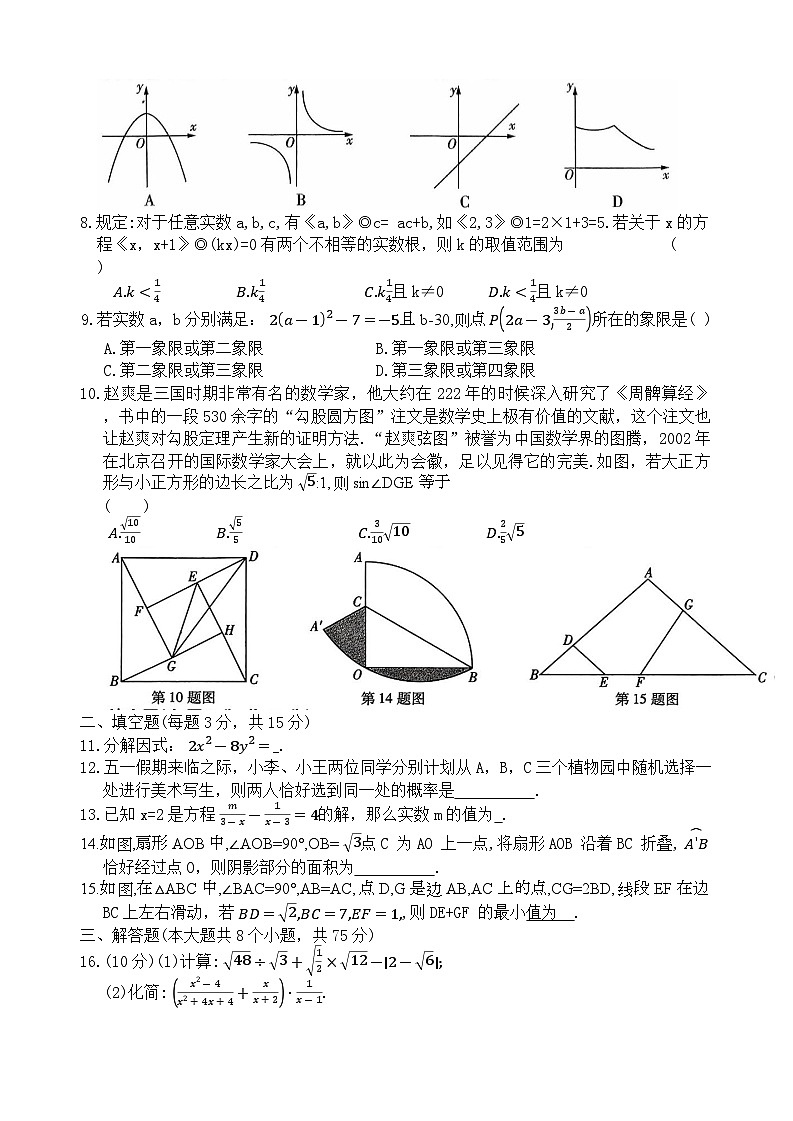 2025年河南省平顶山市鲁山县两所中学中考二模数学试题（中考模拟）第2页